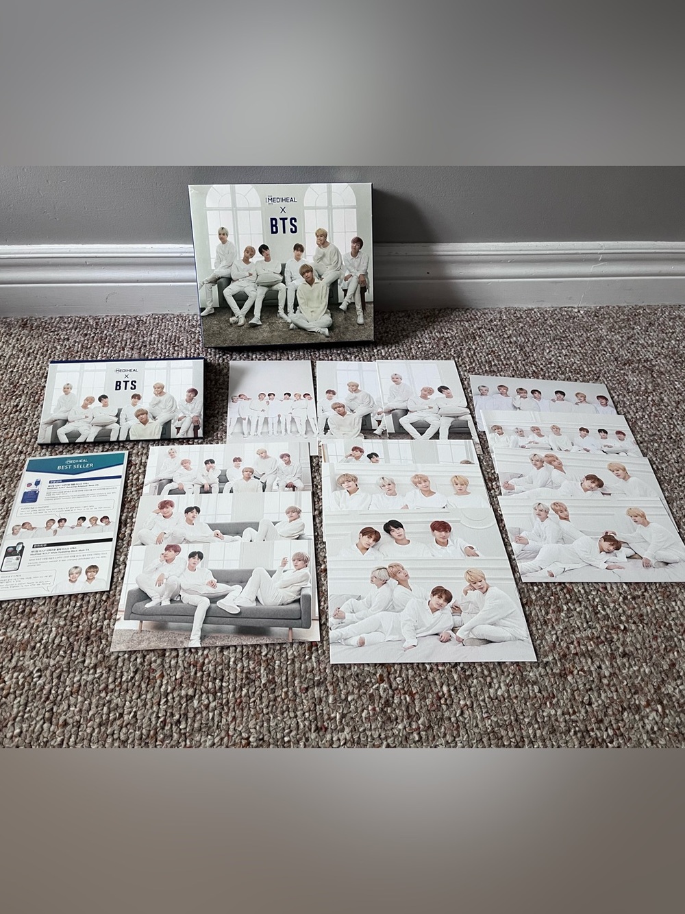 BTS Mediheal Postcards Set Of 14 White Background  New